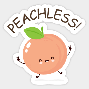 Peachless Funny Peach Sticker